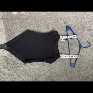 black sheer bodysuit